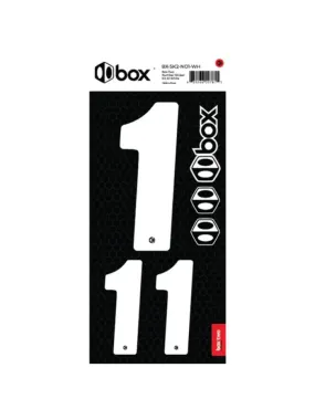 Box Two Number Sticker Kit White